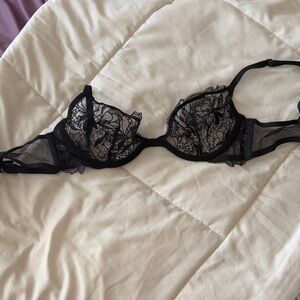 Victoria's Secret Black Sheer Lace Underwire Bra